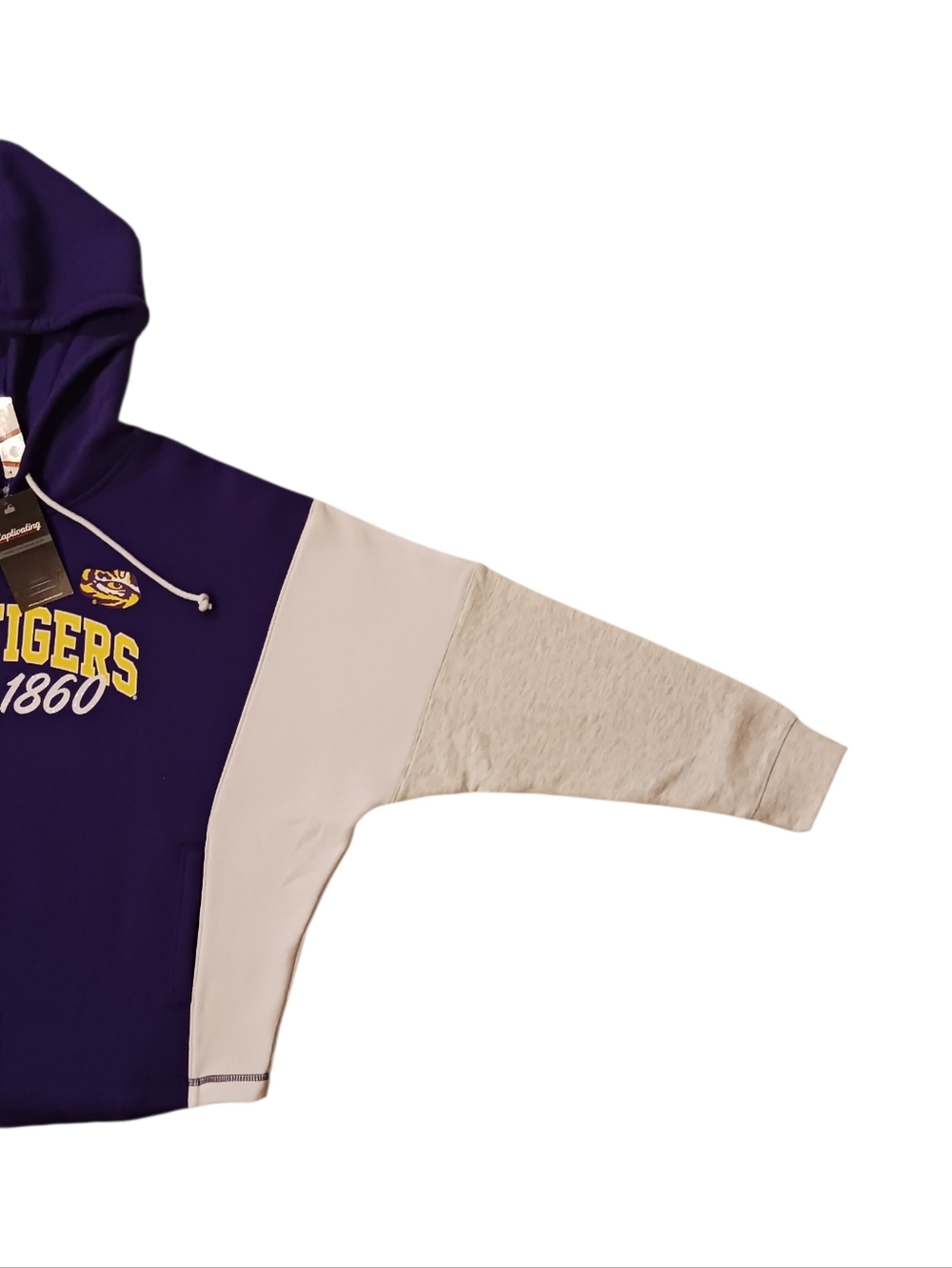LSU Colorblock Cropped Hoodie - Picture 9 of 16